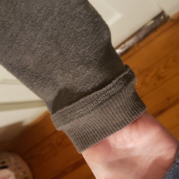 XS Aerie Oversized Lounge Sweater in Dark Gray. - Picture 4 of 6